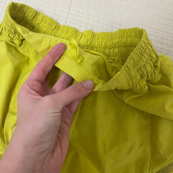 lululemon hotty hot lined Women's Vibrant Yellow Athletic Shorts size 4 - Picture 8 of 11